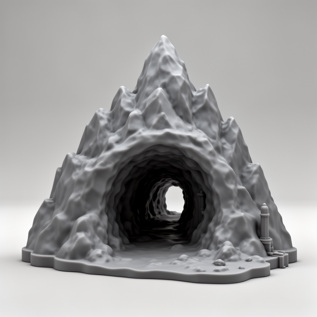 Mountain Hollow Tunnel Model free 3D printable STL
