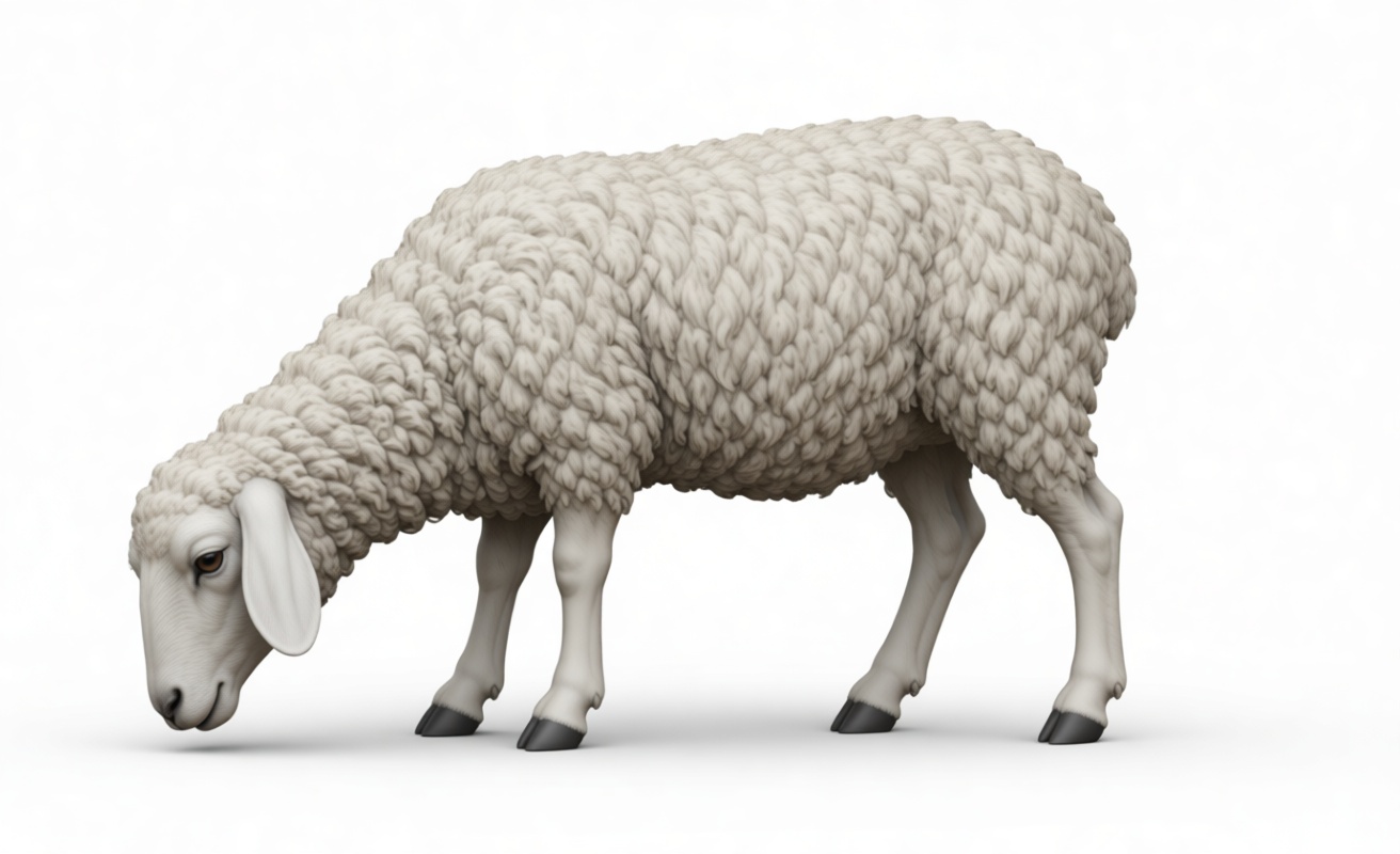 Domestic Sheep Figurine free 3D printable STL