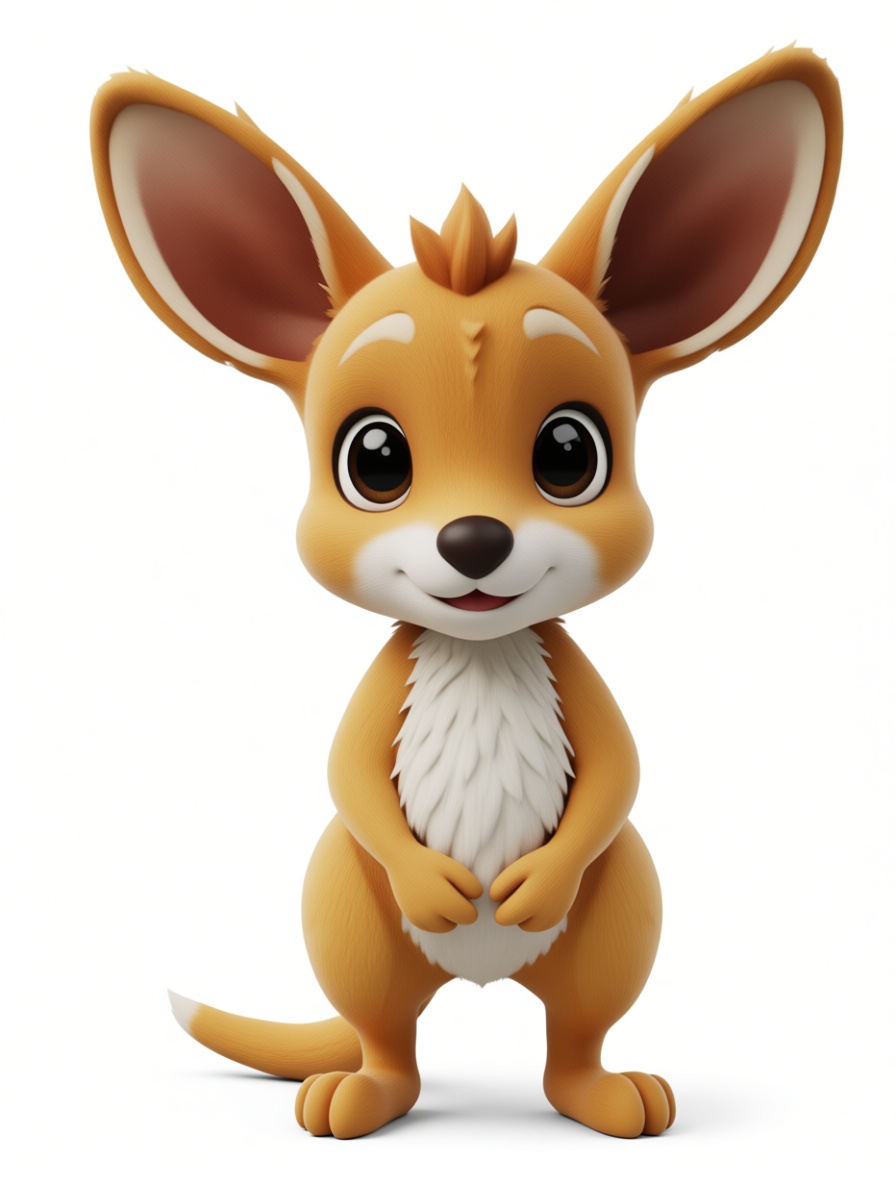 Cartoon Kangaroo Figurine free 3D printable STL