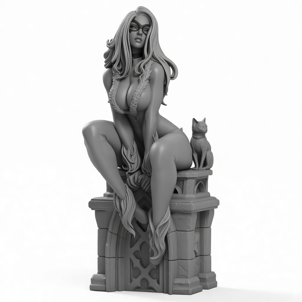 Felicia Hardy Figurine free 3D printable STL
