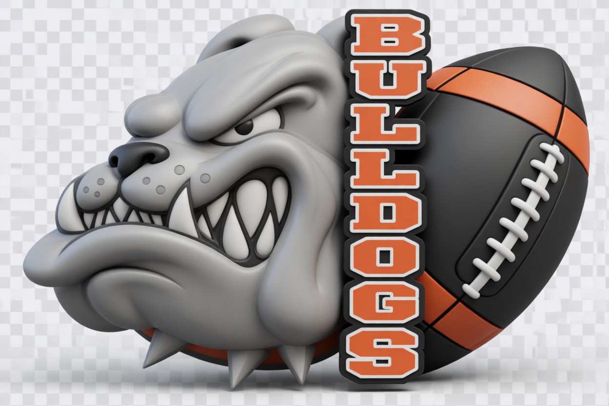 Bulldogs Football Logo free 3D printable STL