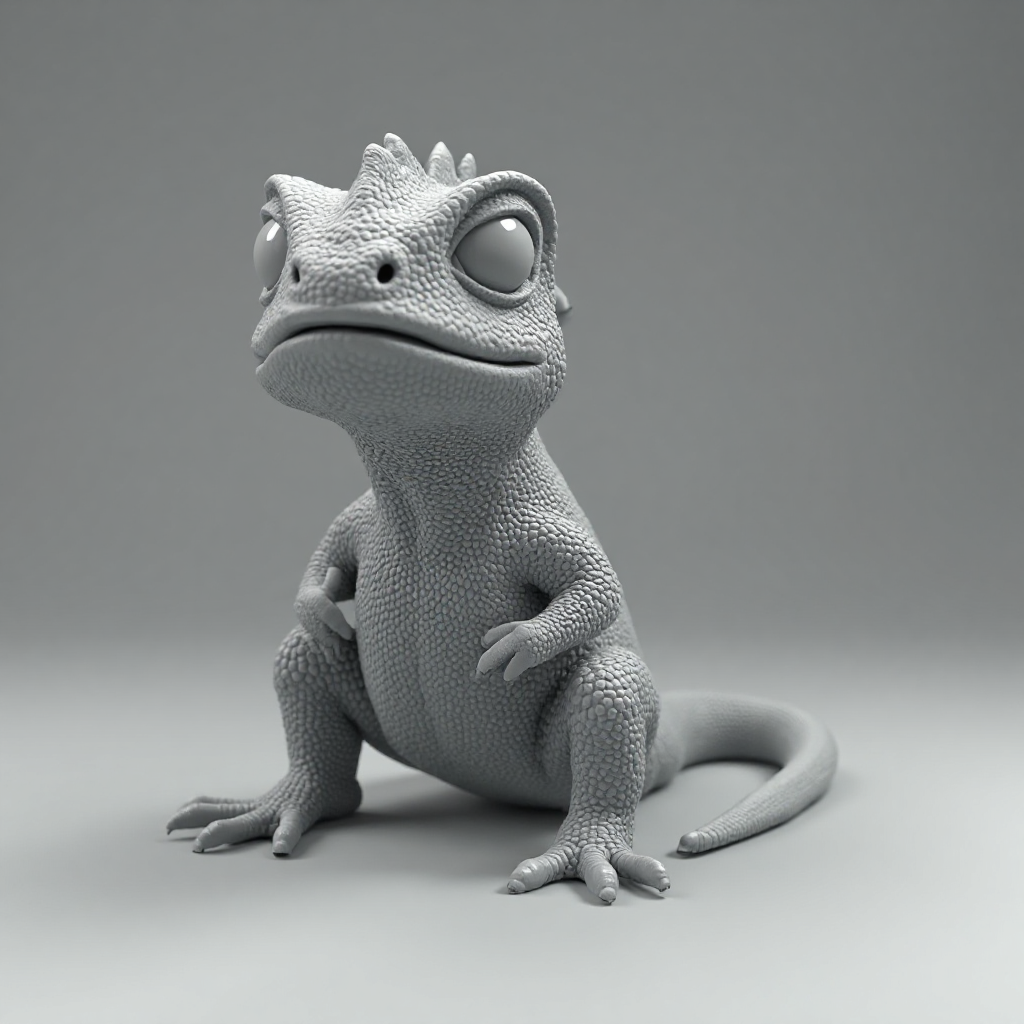 Cute Iguana Figurine free 3D printable STL