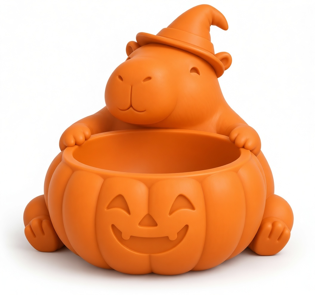 Capybara Pumpkin Bowl free 3D printable STL