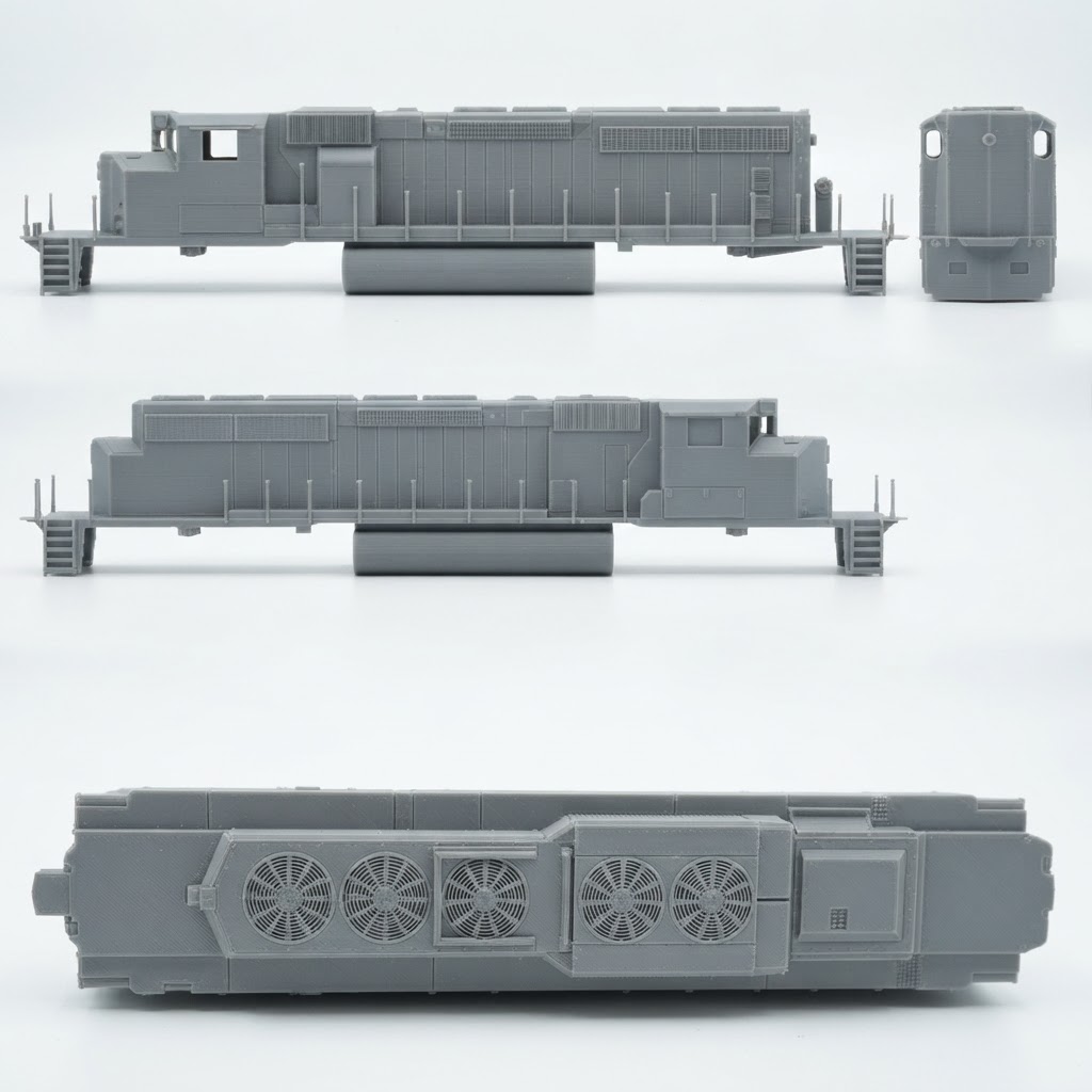 EMD SD40 Locomotive Model free 3D printable STL