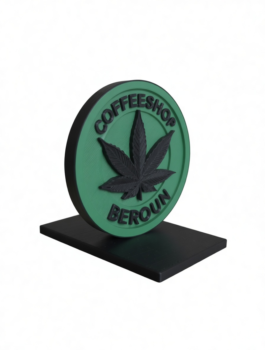 Coffeeshop Beroun Sign free 3D printable STL