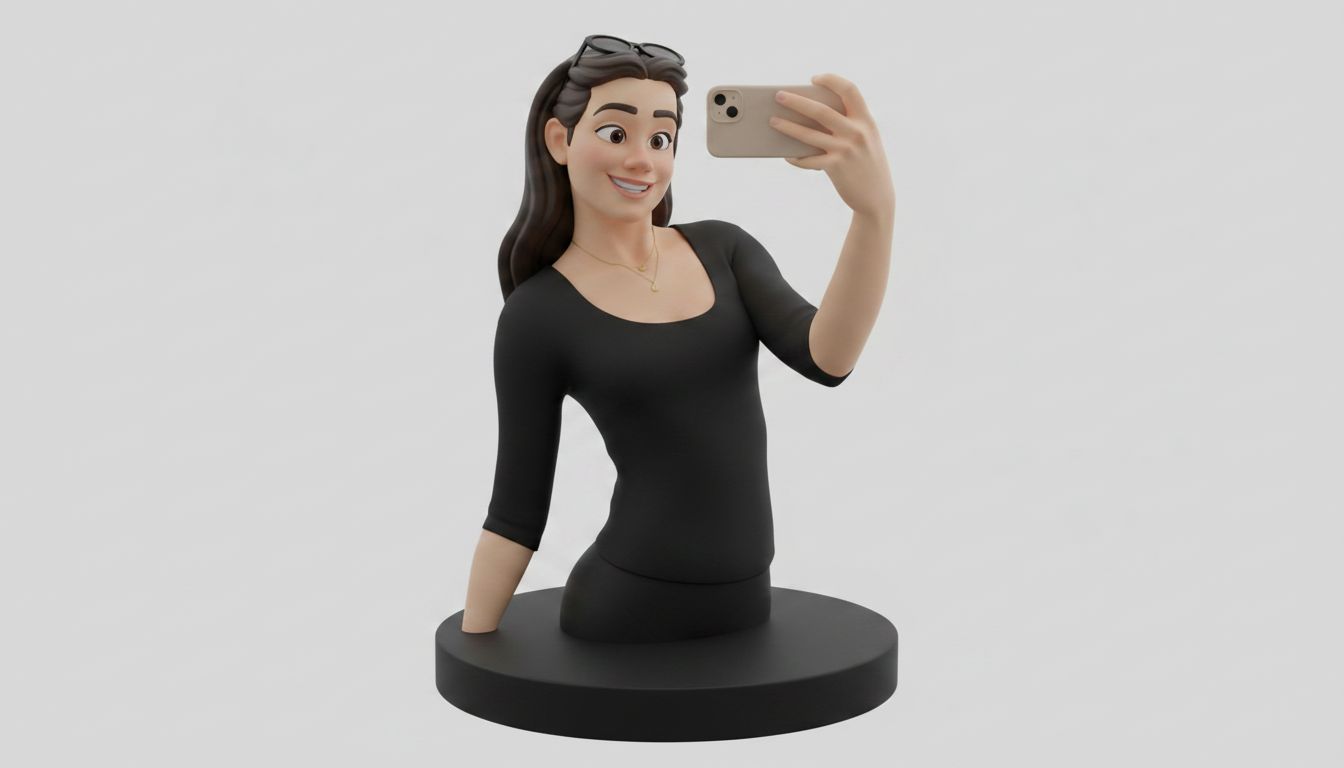 Selfie Girl Bust free 3D printable STL