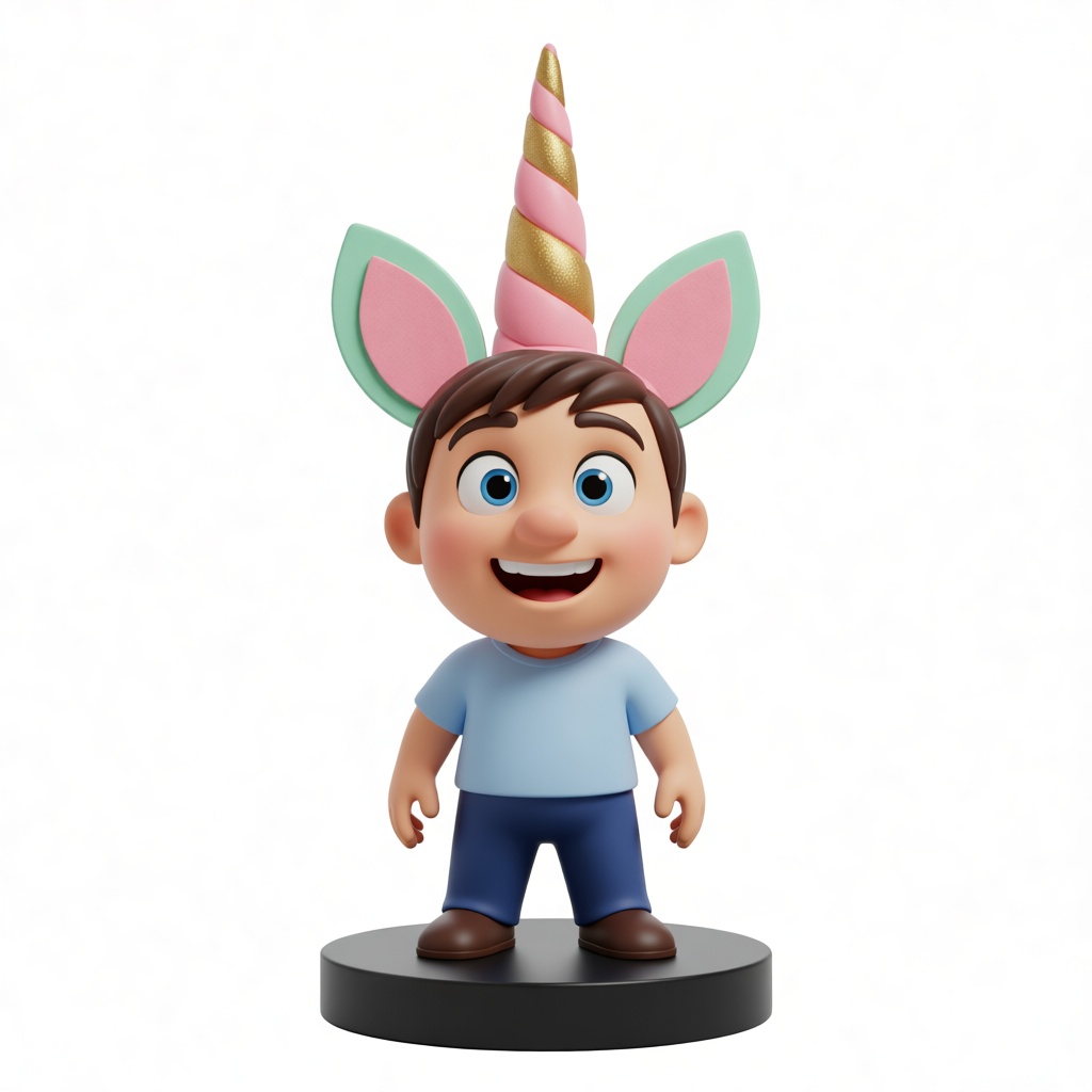 Boy Unicorn Costume Figurine free 3D printable STL