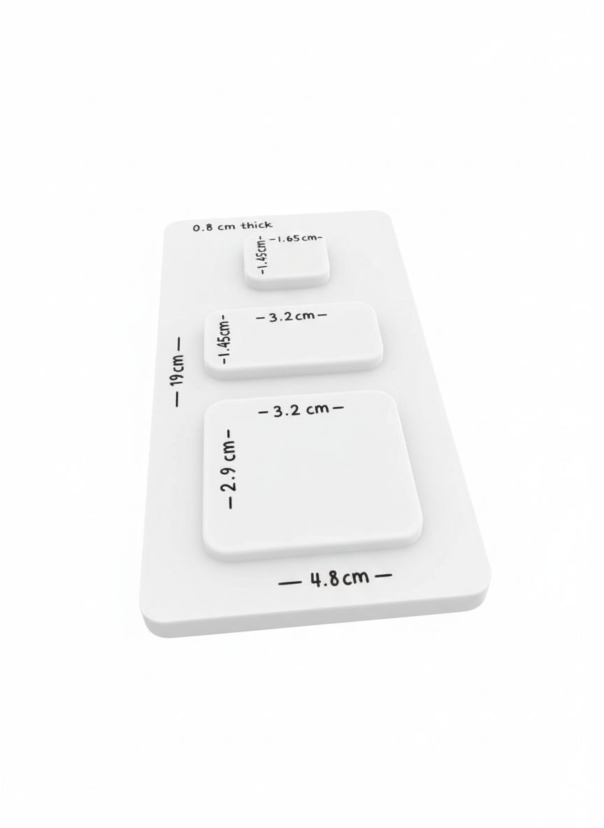 3D Printable Size Calibration Plate free 3D printable STL