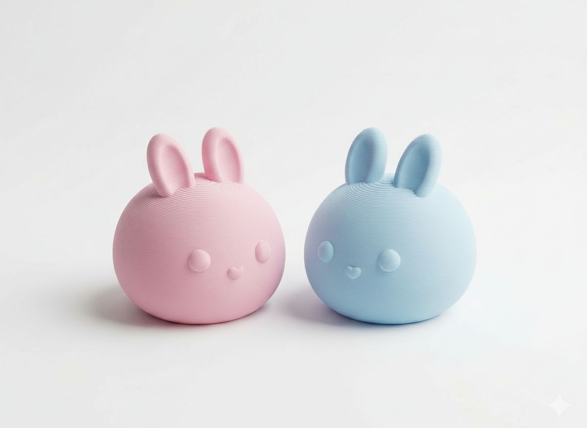 Cute Bunny Figurines free 3D printable STL