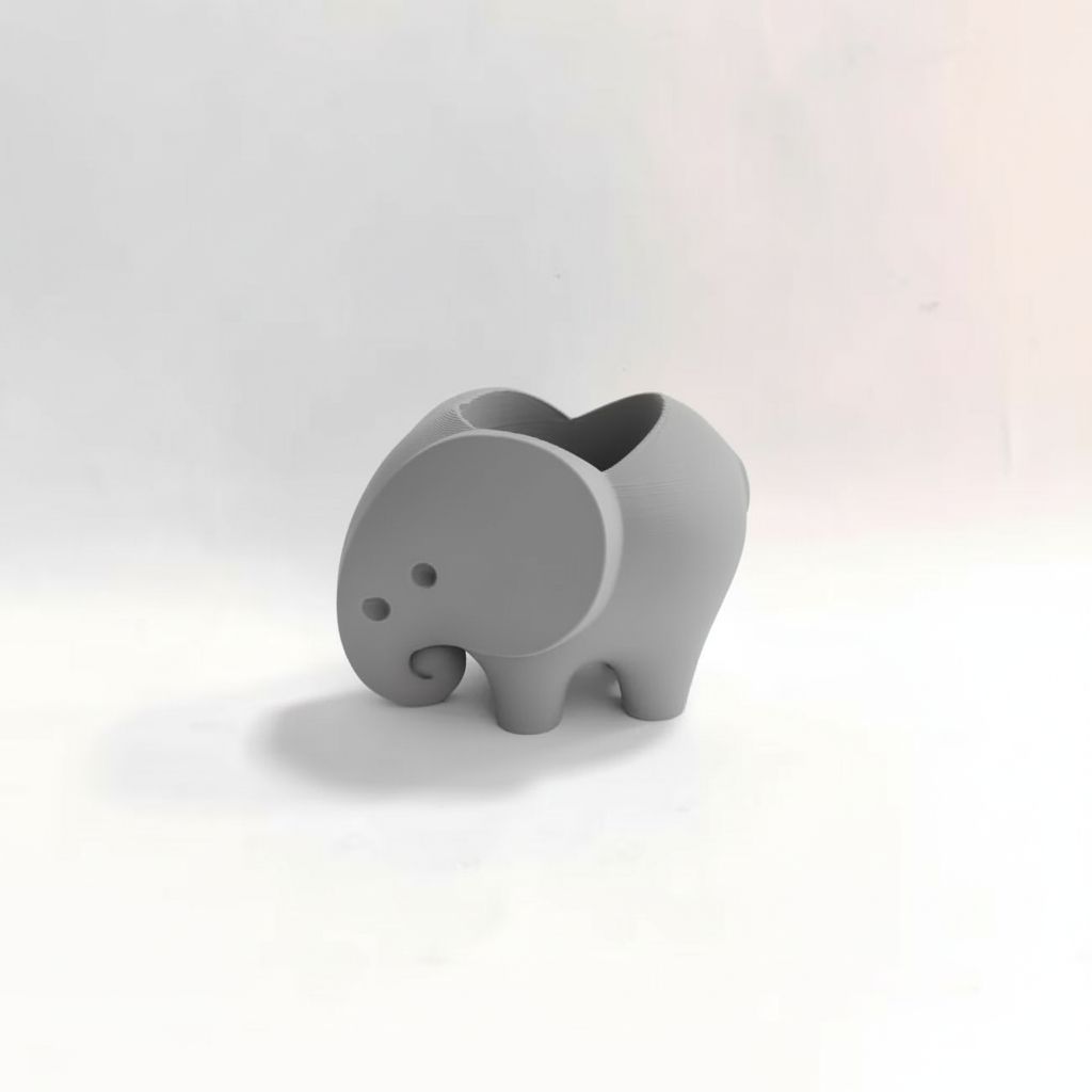 Elephant Planter Figurine free 3D printable STL