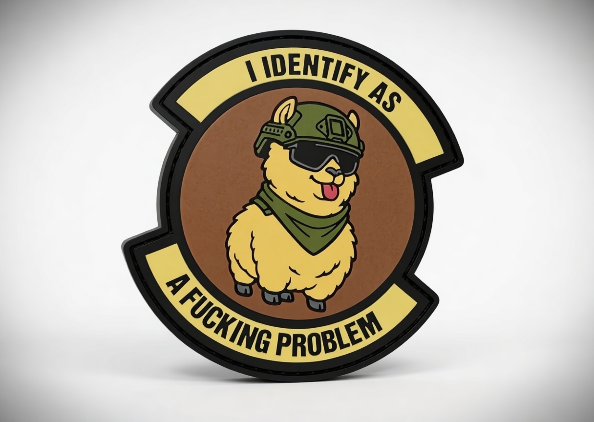 Llama Tactical Patch free 3D printable STL
