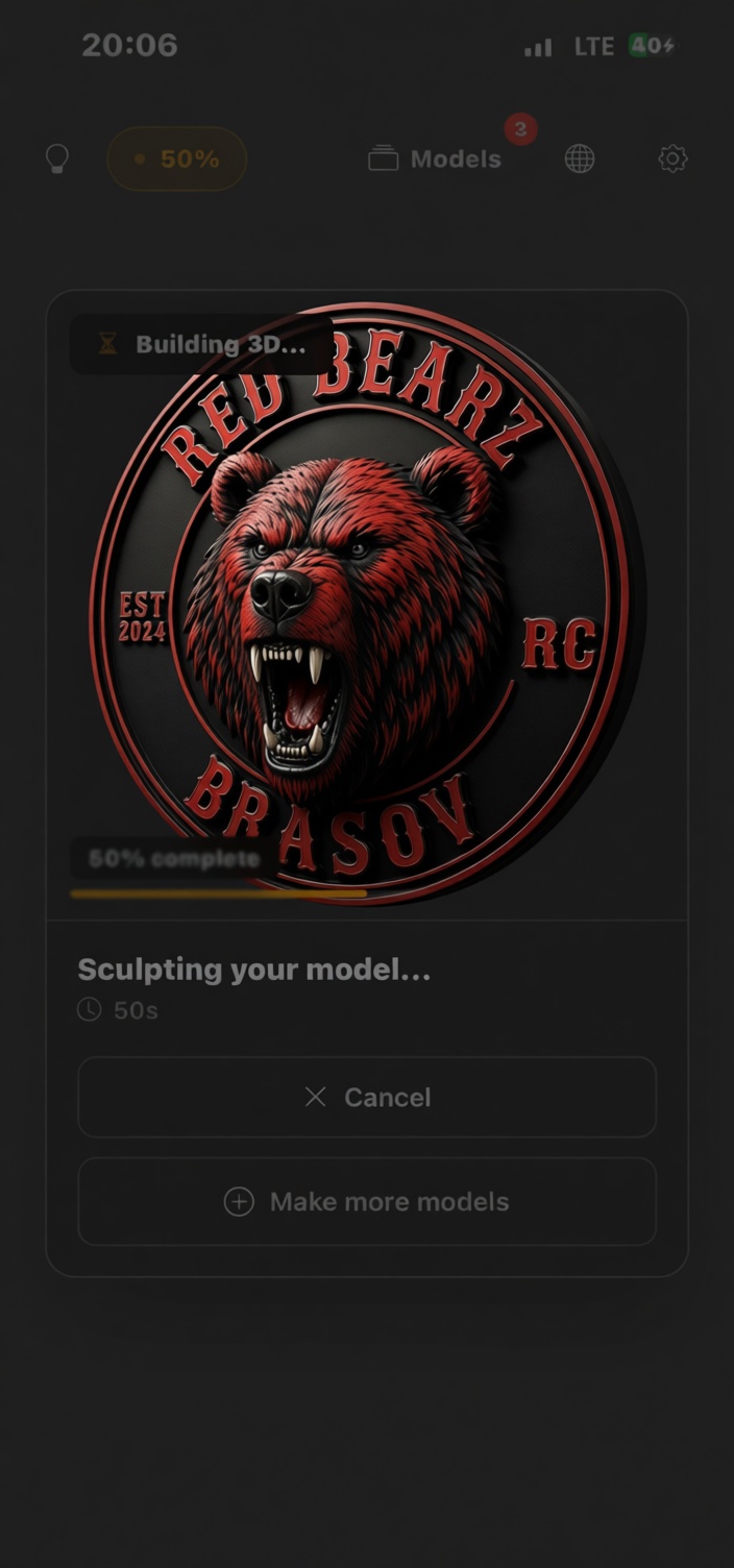 Red Bearz Emblem - Free 3D Printable STL File