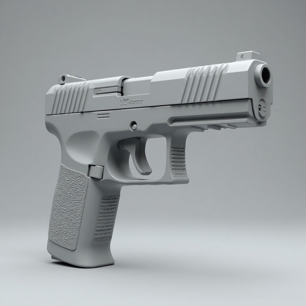 9mm Pistol Model free 3D printable STL