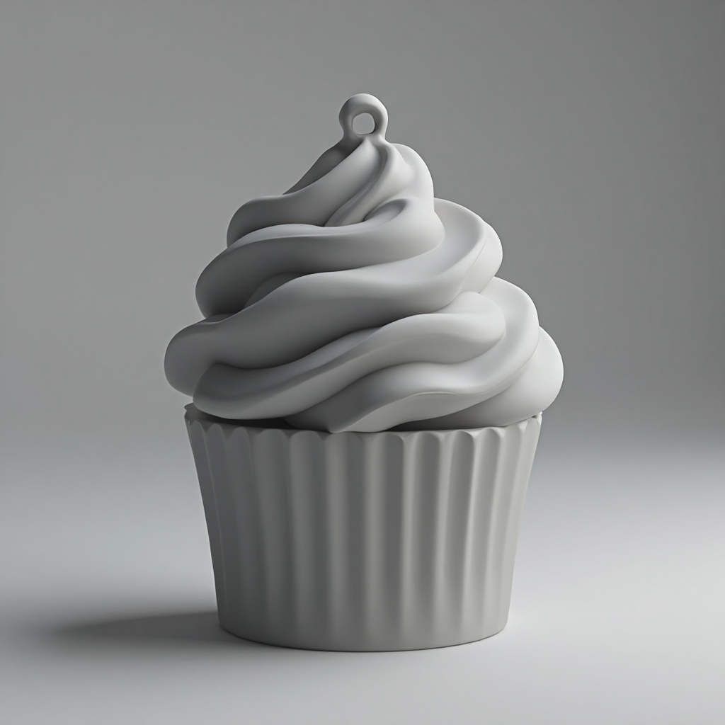 Cupcake Keychain Figurine free 3D printable STL