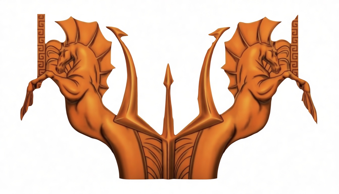 Poseidon Trident Ornament free 3D printable STL