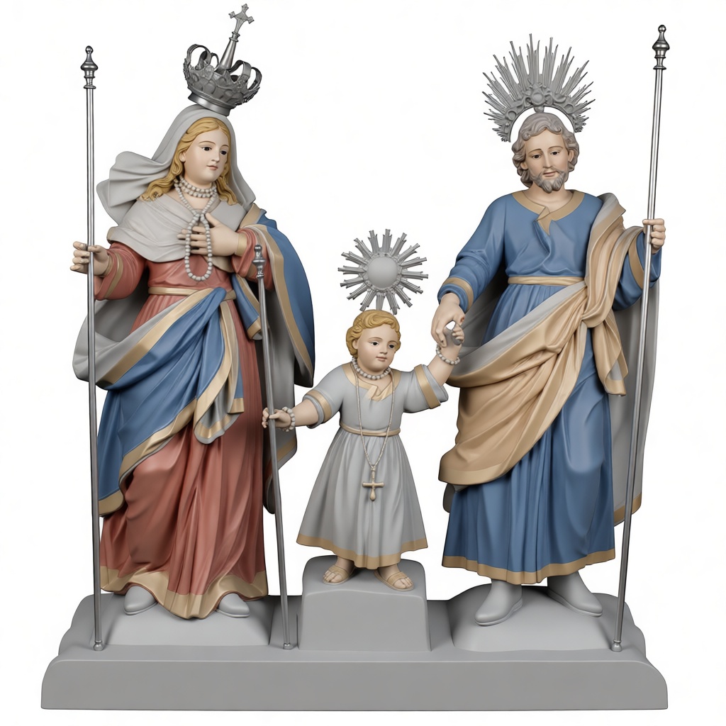 Holy Family Statue - Free 3D Printable STL File