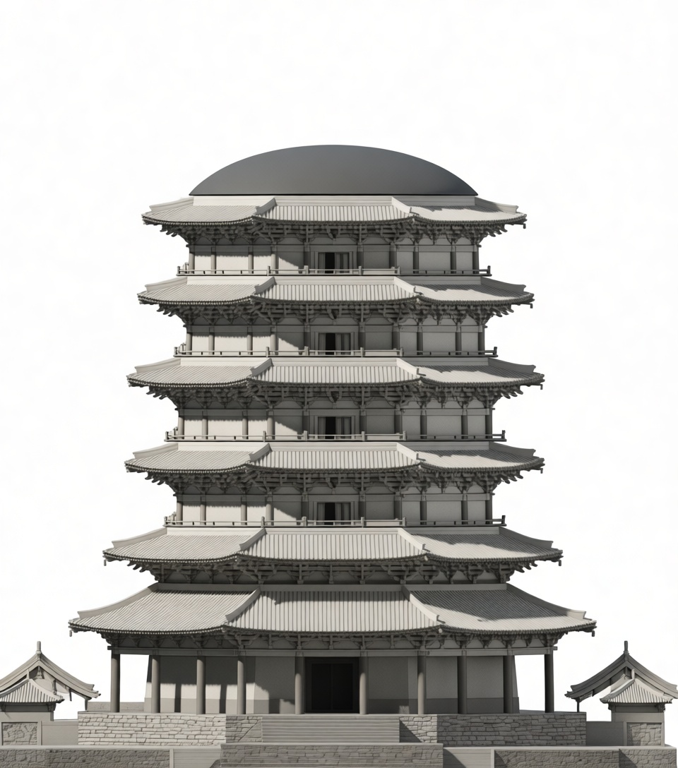 Horyu-ji Pagoda Model free 3D printable STL