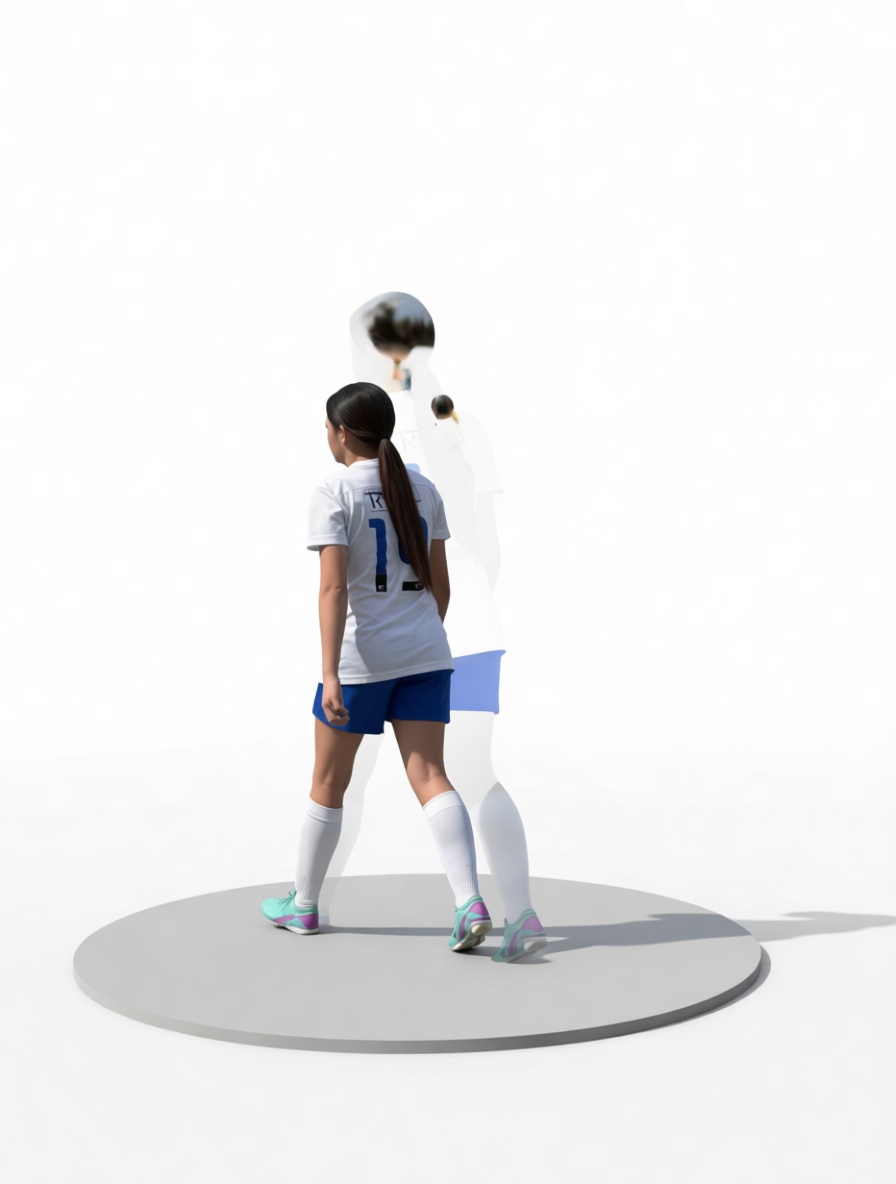 Female Soccer Player Figurine free 3D printable STL