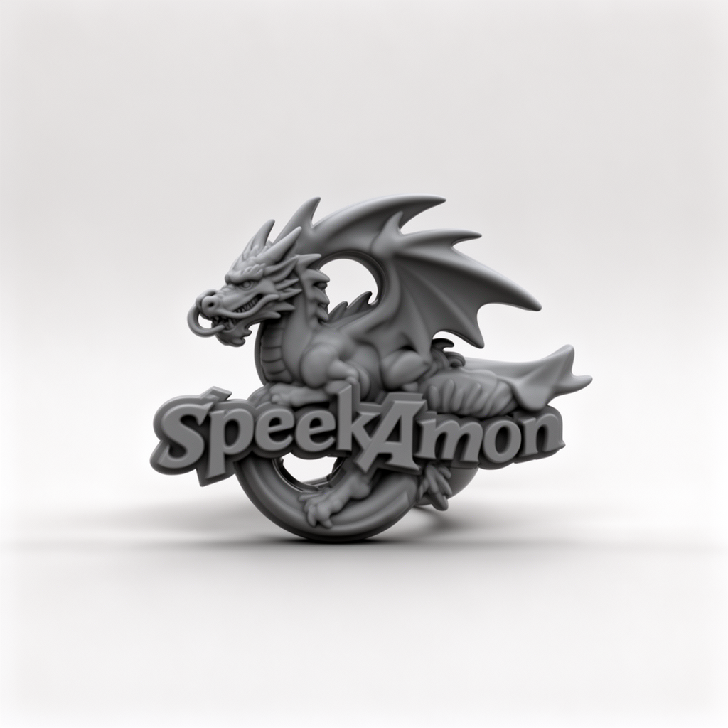 SpeekAmon Dragon Logo free 3D printable STL