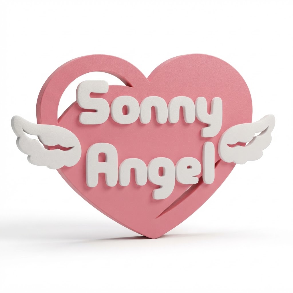 Sonny Angel Heart Sign free 3D printable STL