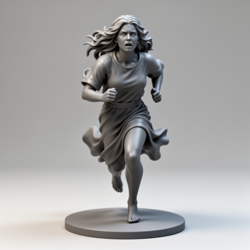 Running Woman Figurine free 3D printable STL