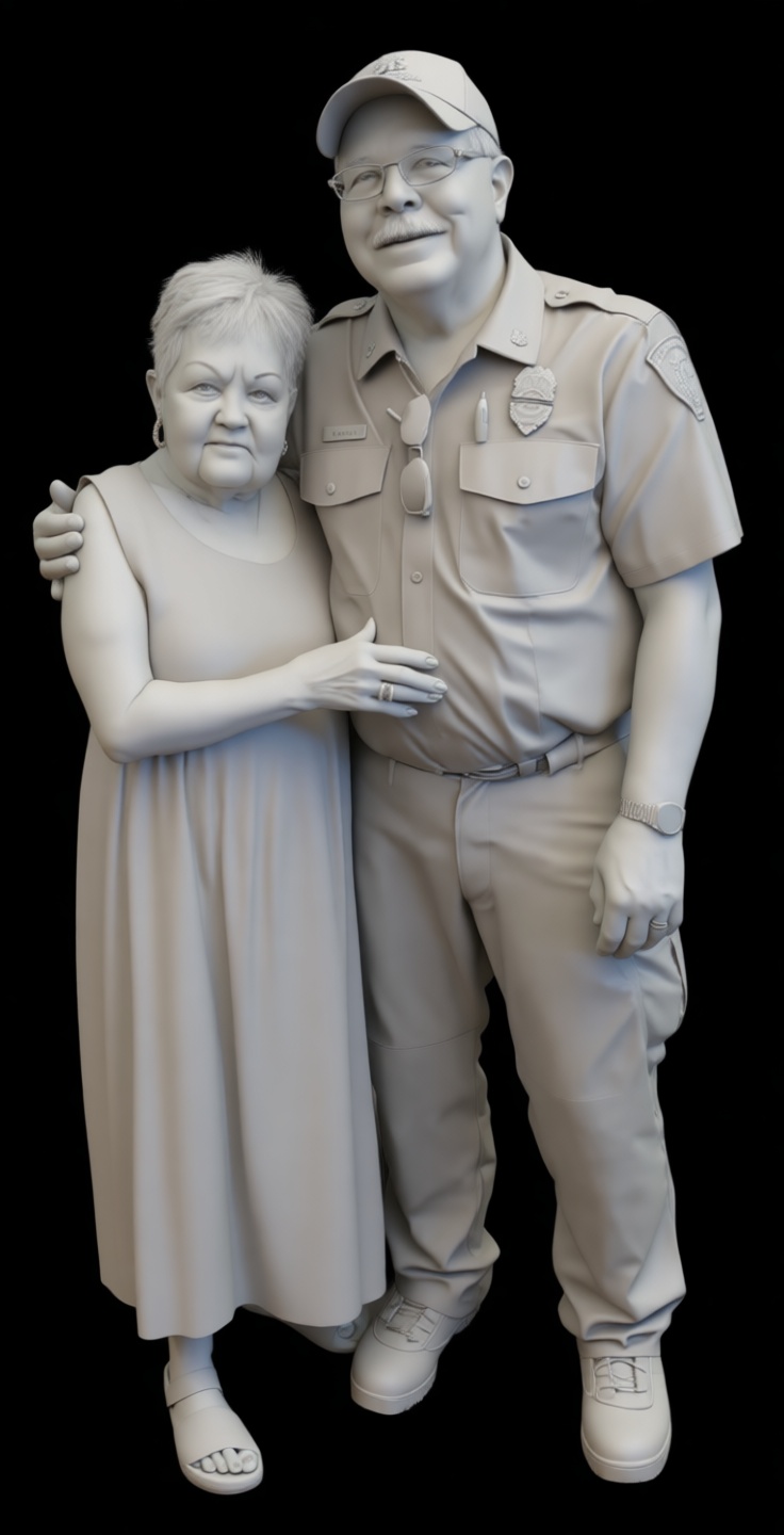 Elderly Couple Sculpture free 3D printable STL