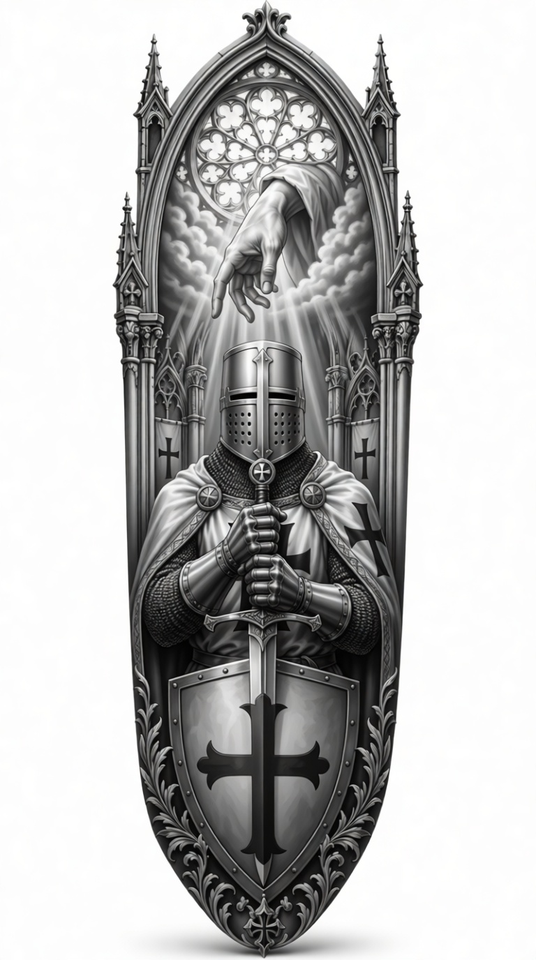 Templar Knight Sculpture free 3D printable STL