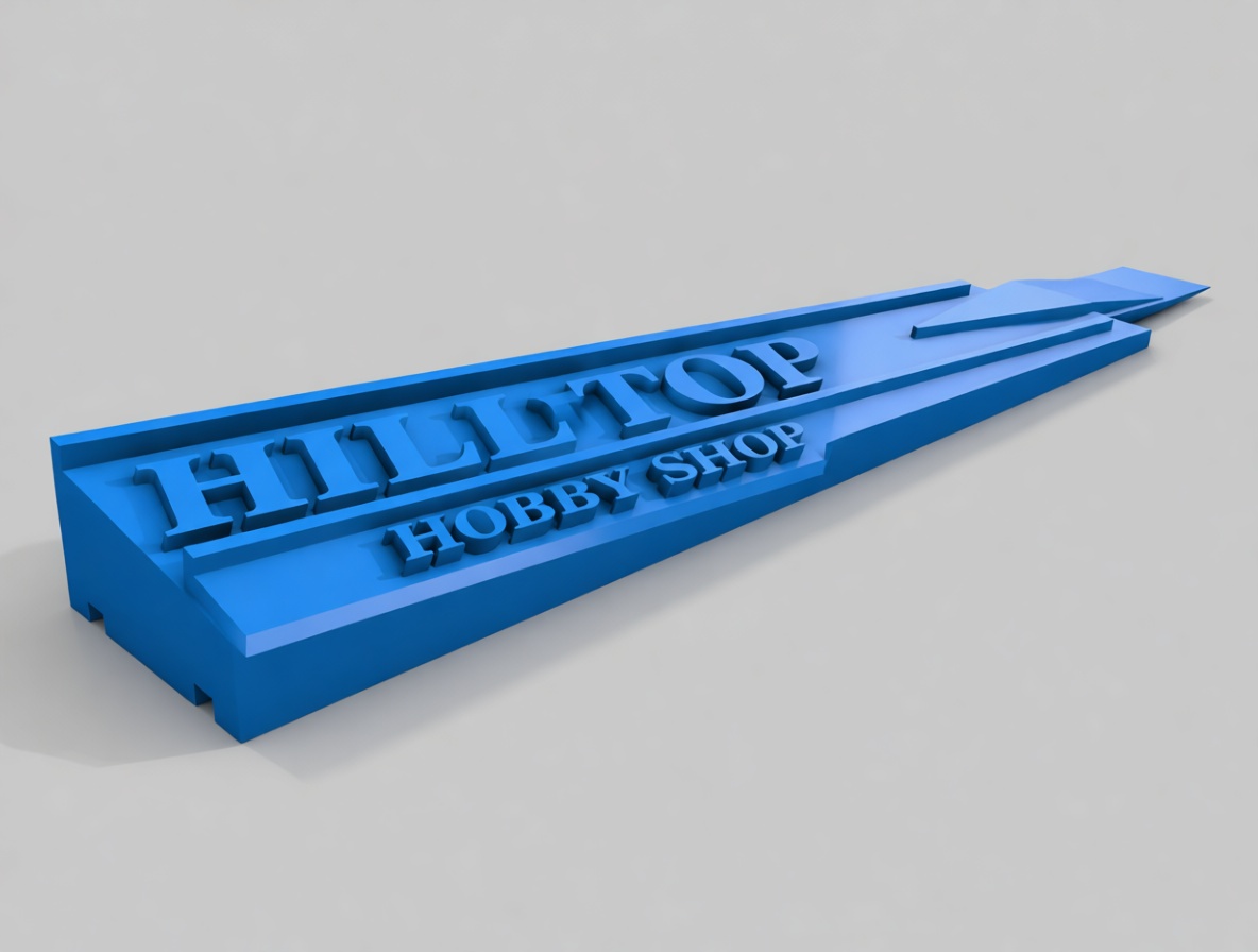 Hilltop Hobby Shop Sign free 3D printable STL