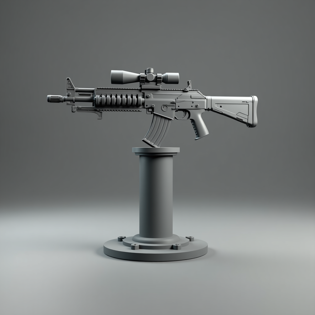Space-Inspired M4A1 Model free 3D printable STL