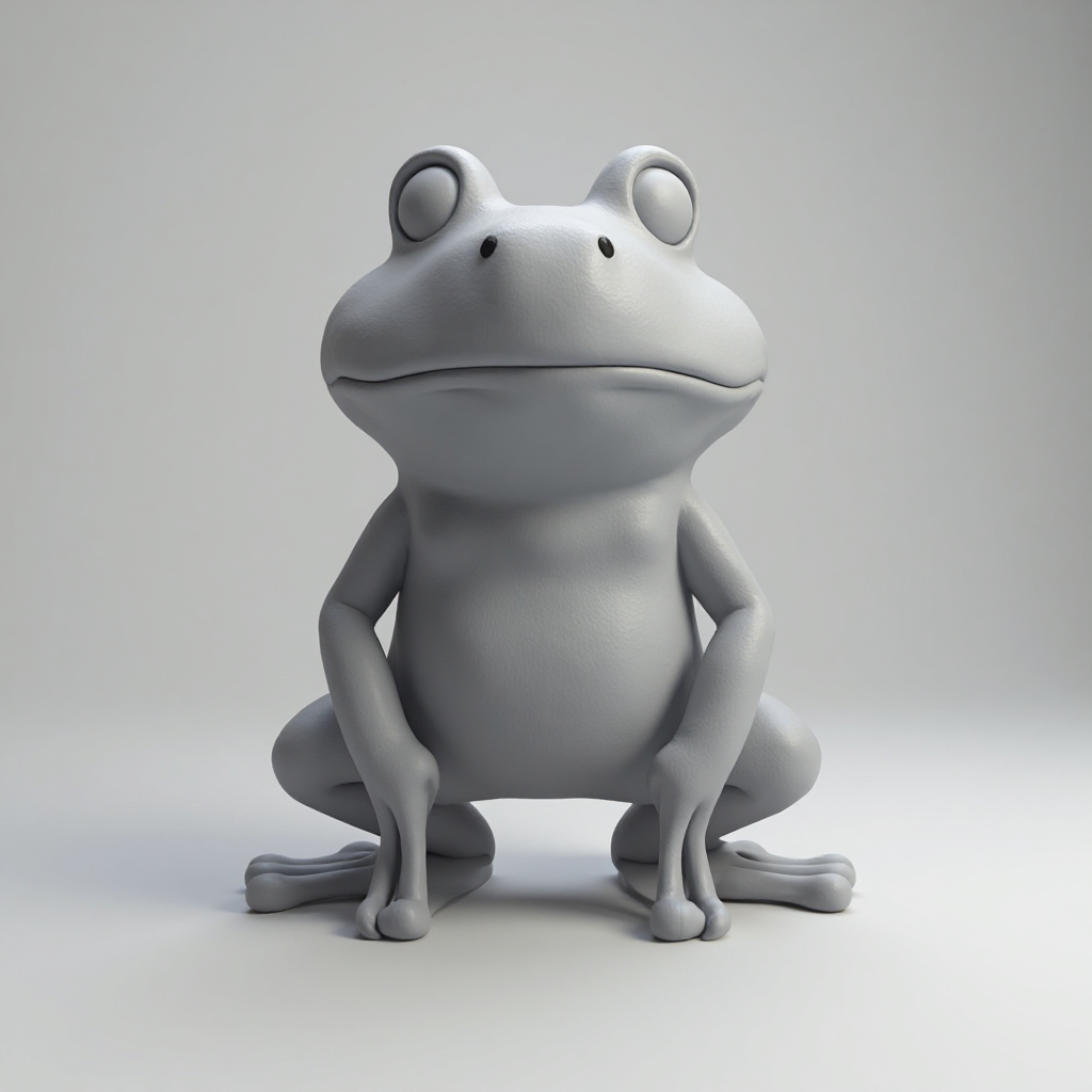 Realistic Frog Figurine free 3D printable STL