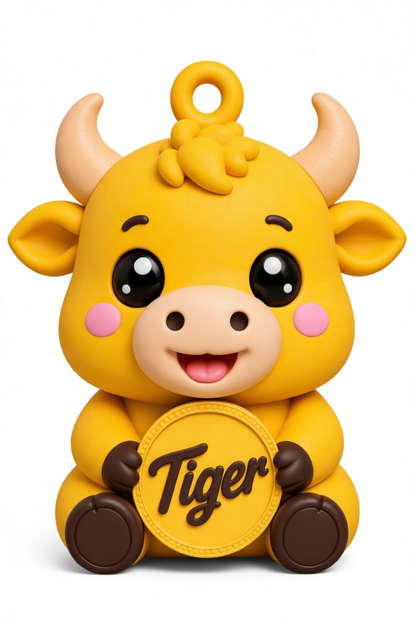 Cute Baby Bull Figurine free 3D printable STL