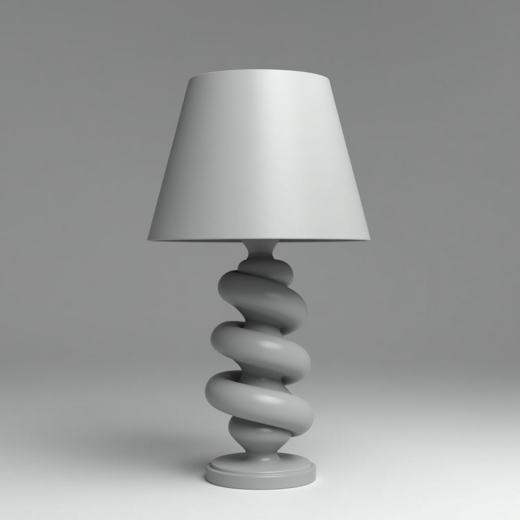 Elegant Spiral Lamp Shade free 3D printable STL