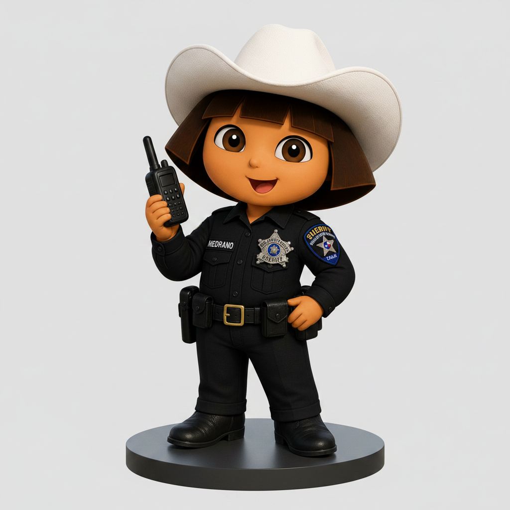 Dora Sheriff Figurine free 3D printable STL