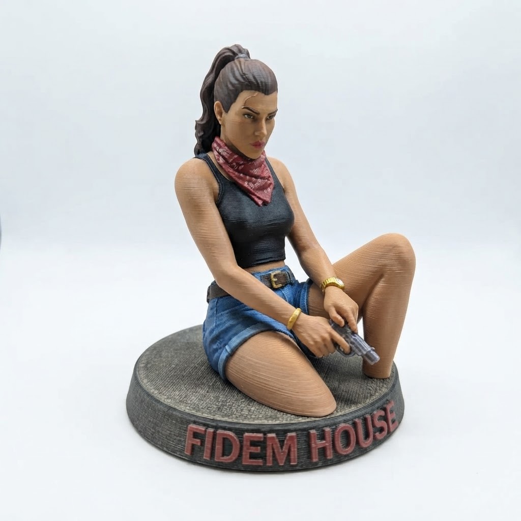 Female Vigilante Figurine free 3D printable STL