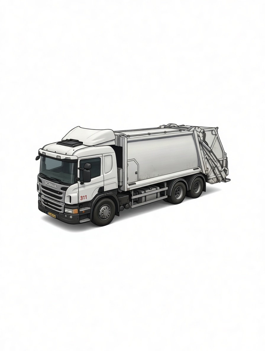 Scania Garbage Truck Model free 3D printable STL