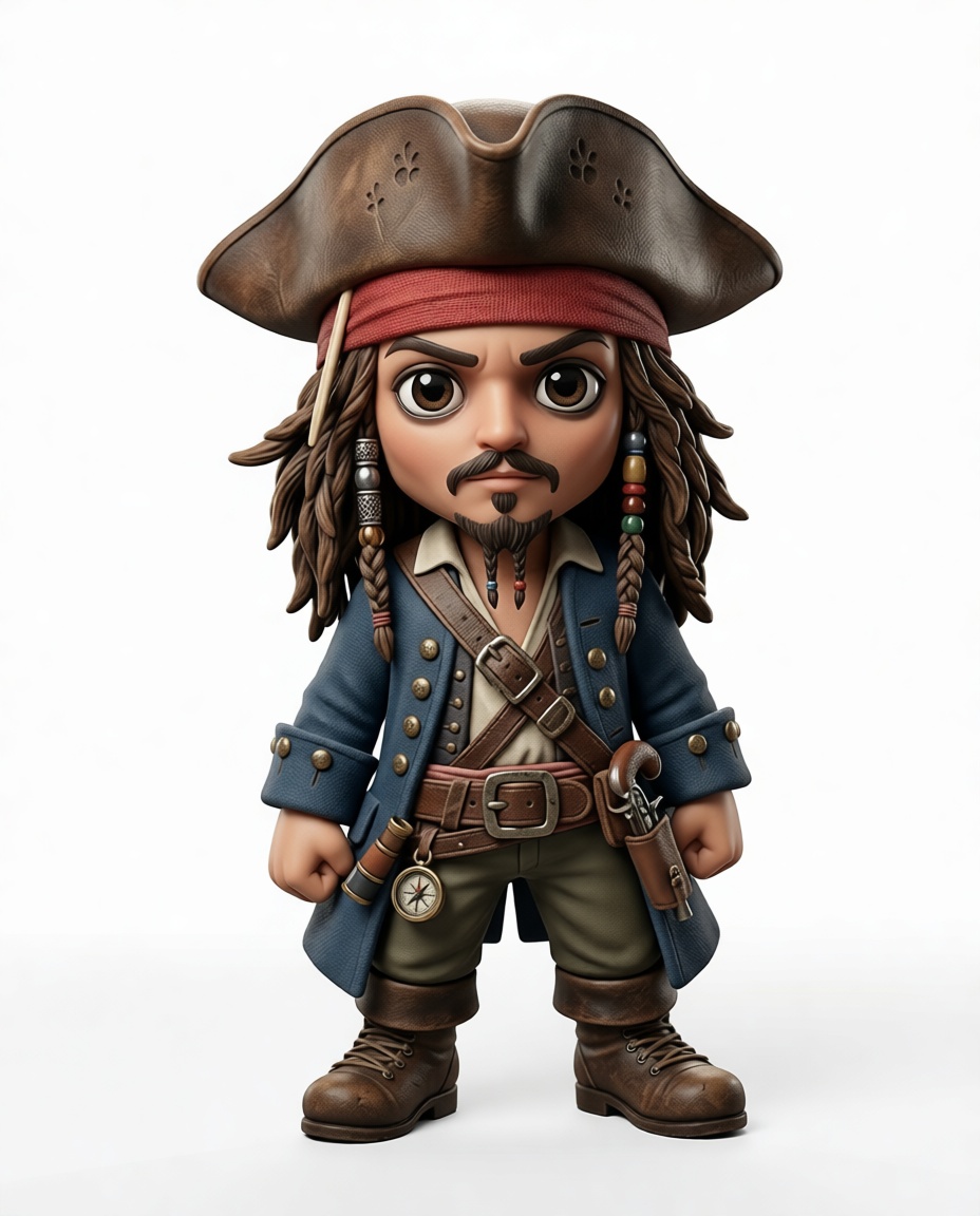 Jack Sparrow Figurine free 3D printable STL