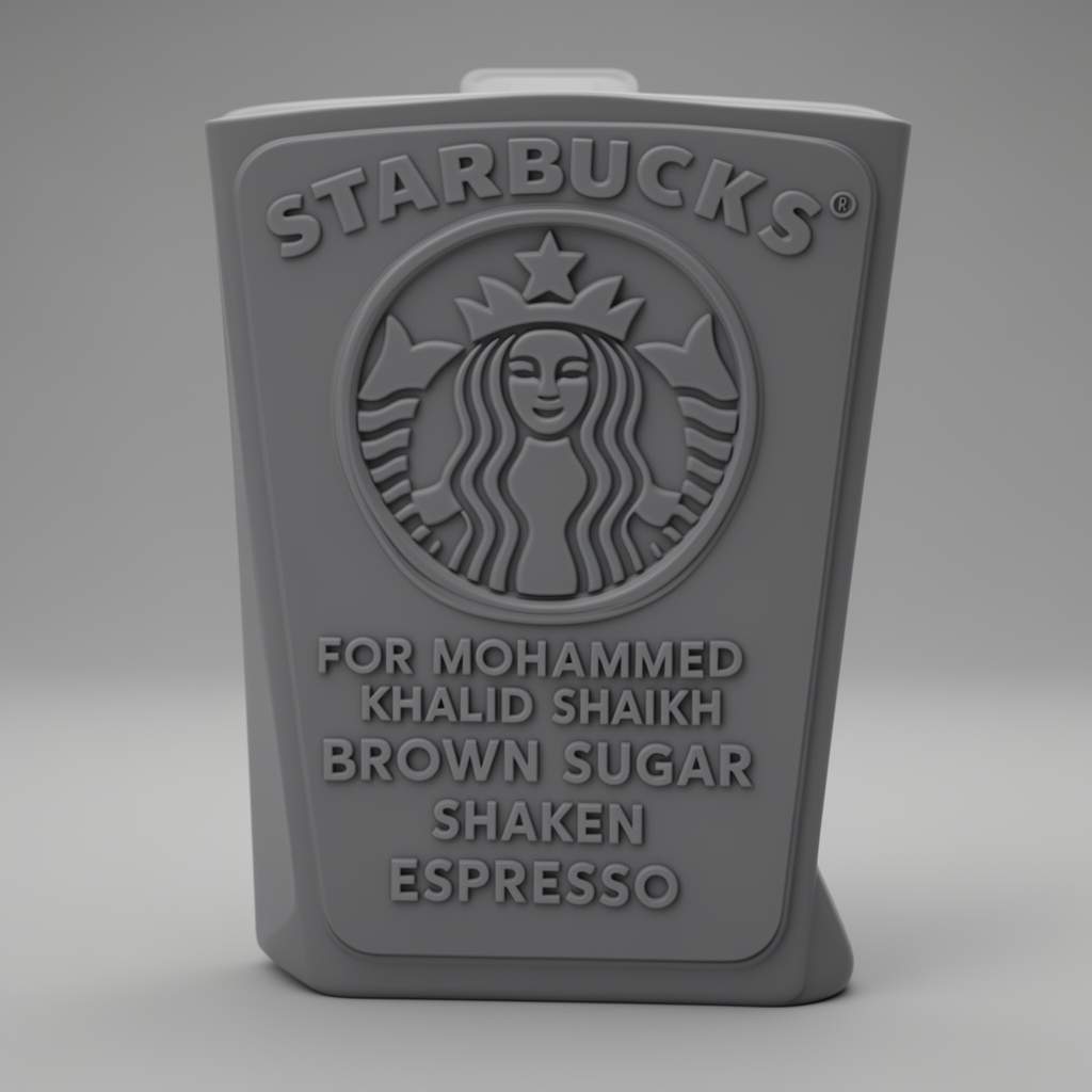 Starbucks Custom Label free 3D printable STL