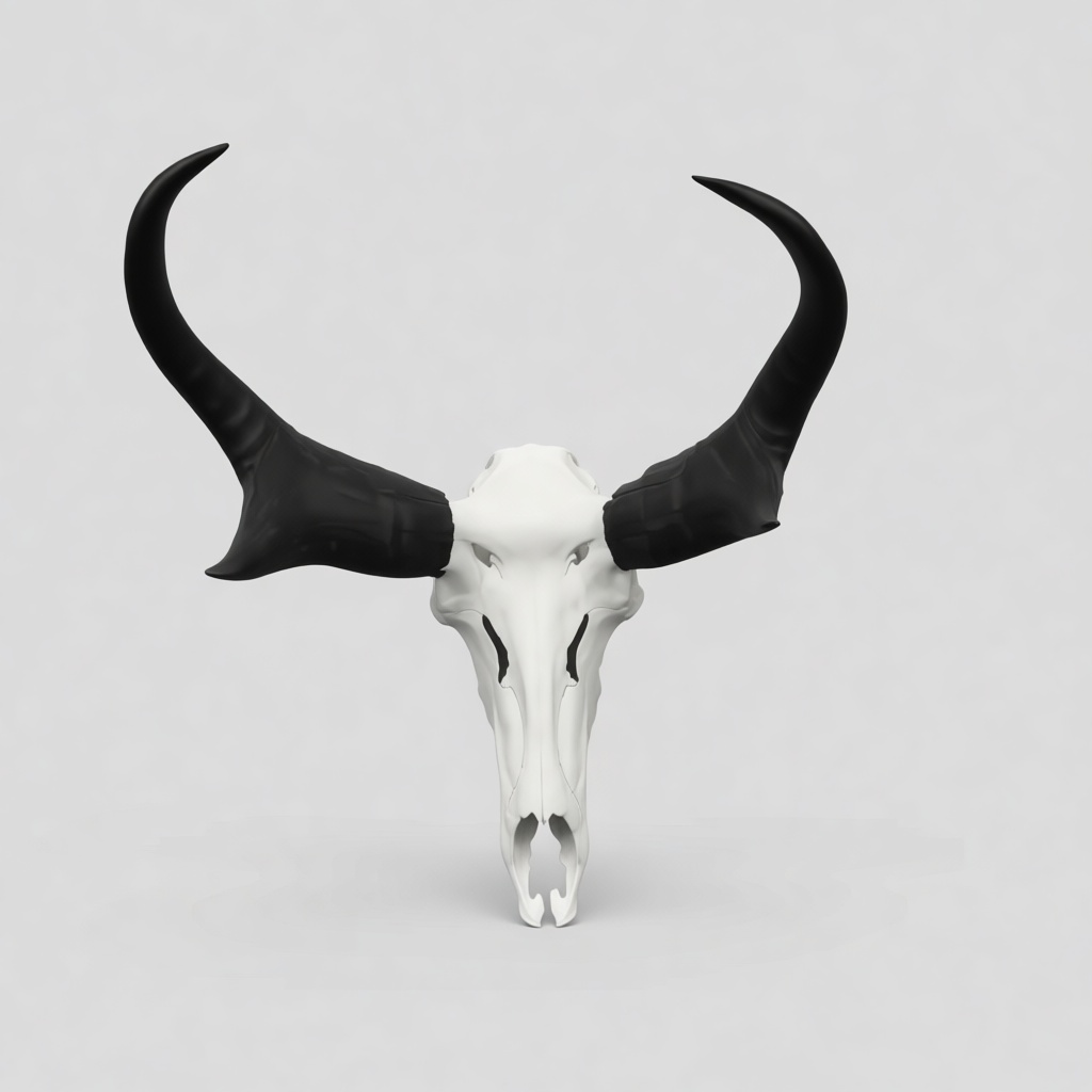 Buffalo Skull Sculpture free 3D printable STL