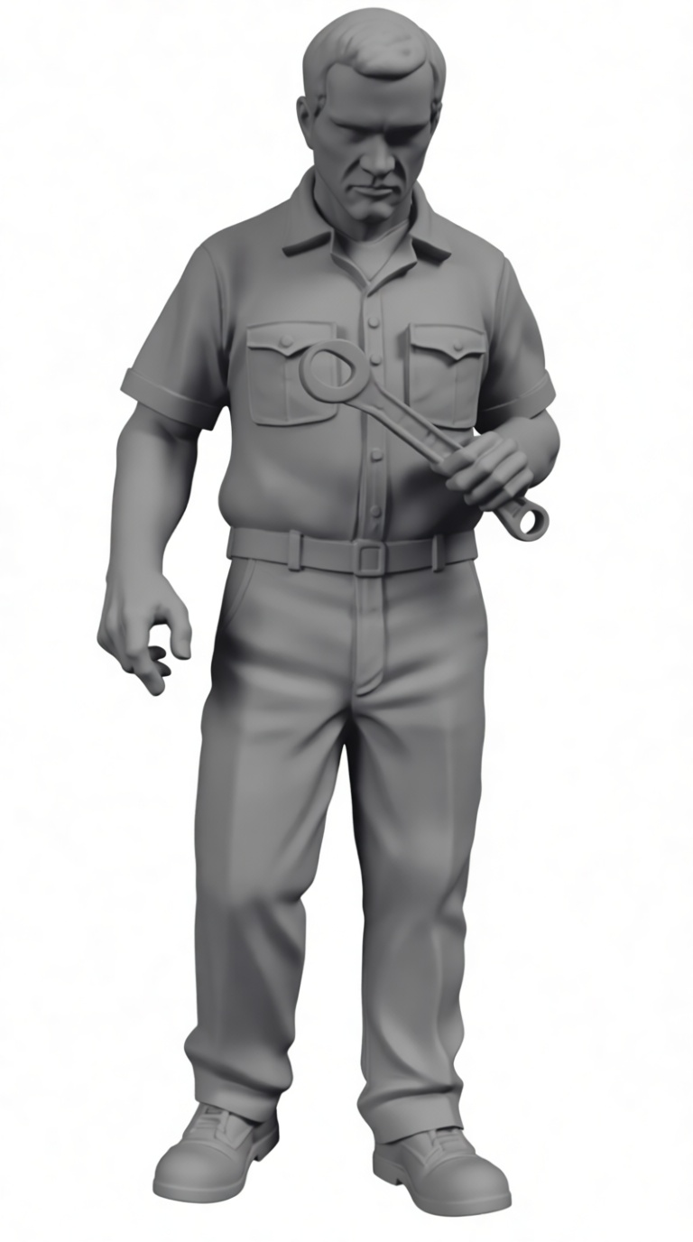 Auto Mechanic Figurine free 3D printable STL