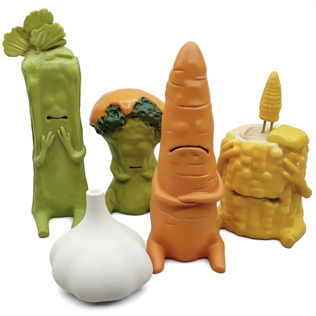 Vegetable Character Figurines free 3D printable STL