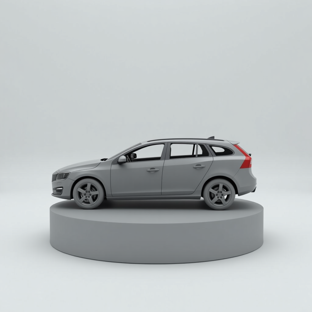 Sleek Volvo V60 Model free 3D printable STL