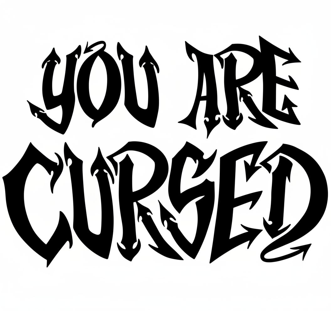 You Are Cursed Text free 3D printable STL