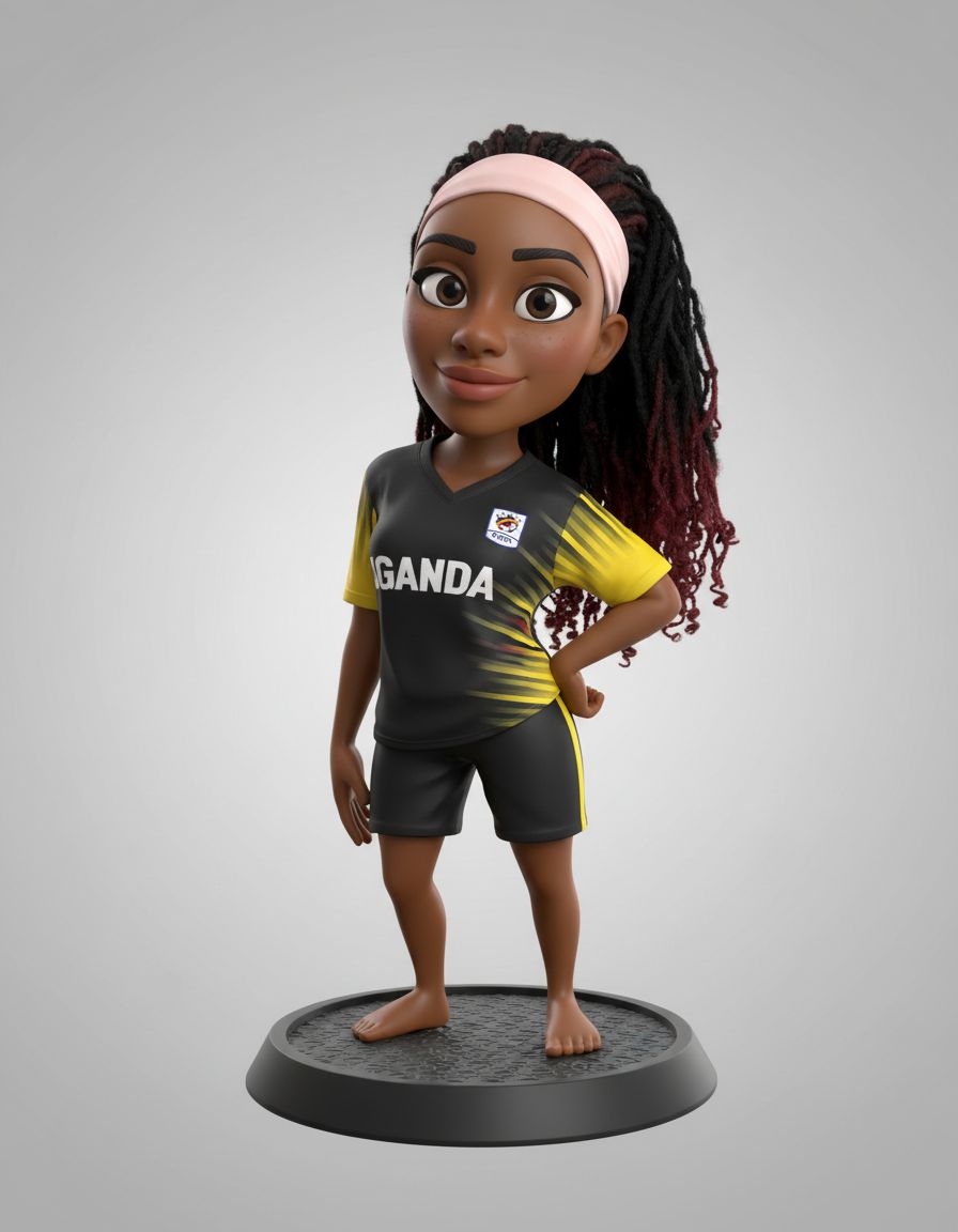 Uganda Soccer Player Figurine free 3D printable STL