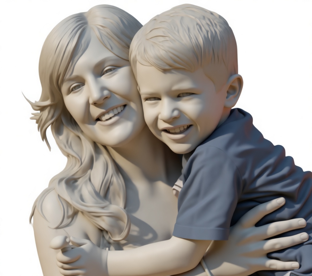 Mother and Child Sculpture free 3D printable STL