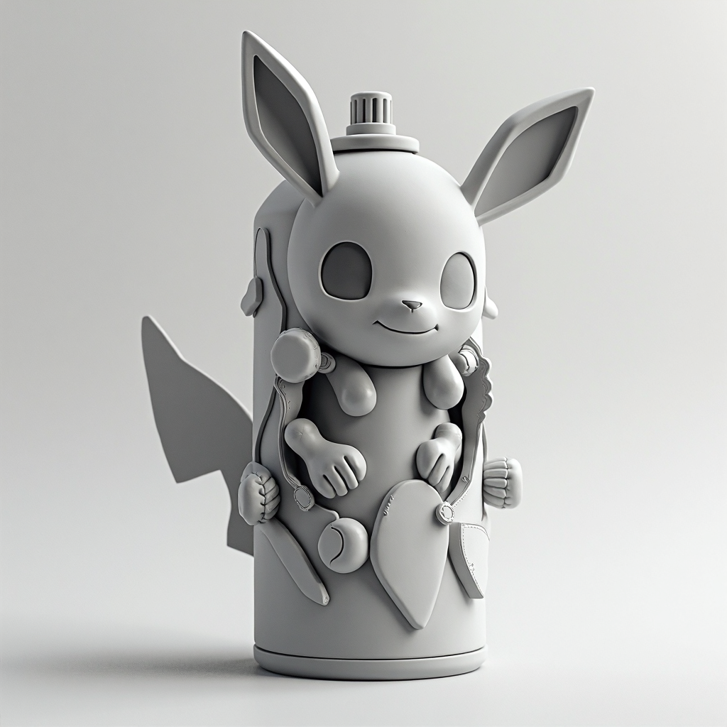 Inteleon Spray Can Figurine free 3D printable STL