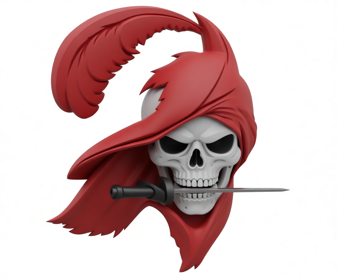 Skull with Dagger Bust free 3D printable STL