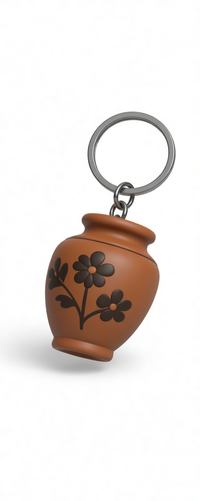Floral Pottery Keychain free 3D printable STL