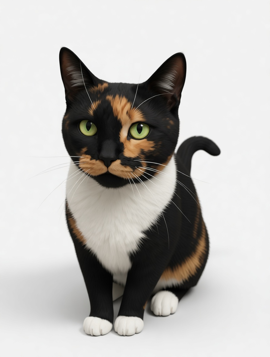 Tortoiseshell Cat Figurine free 3D printable STL