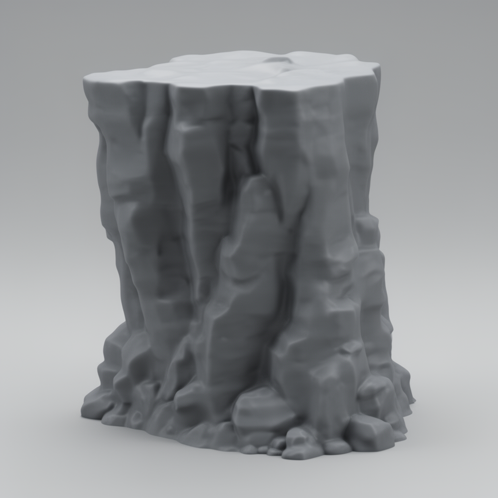 Ocean Cliffs Sculpture free 3D printable STL