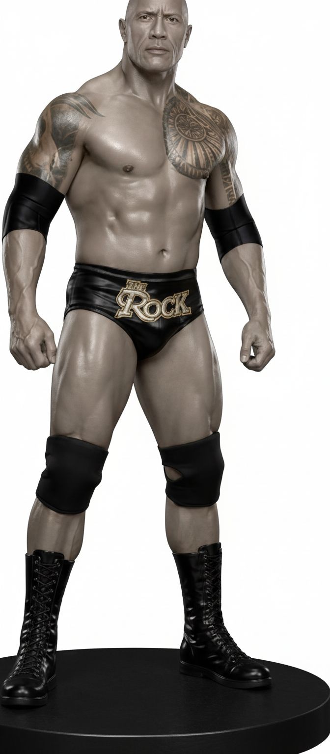 The Rock Wrestling Figurine free 3D printable STL